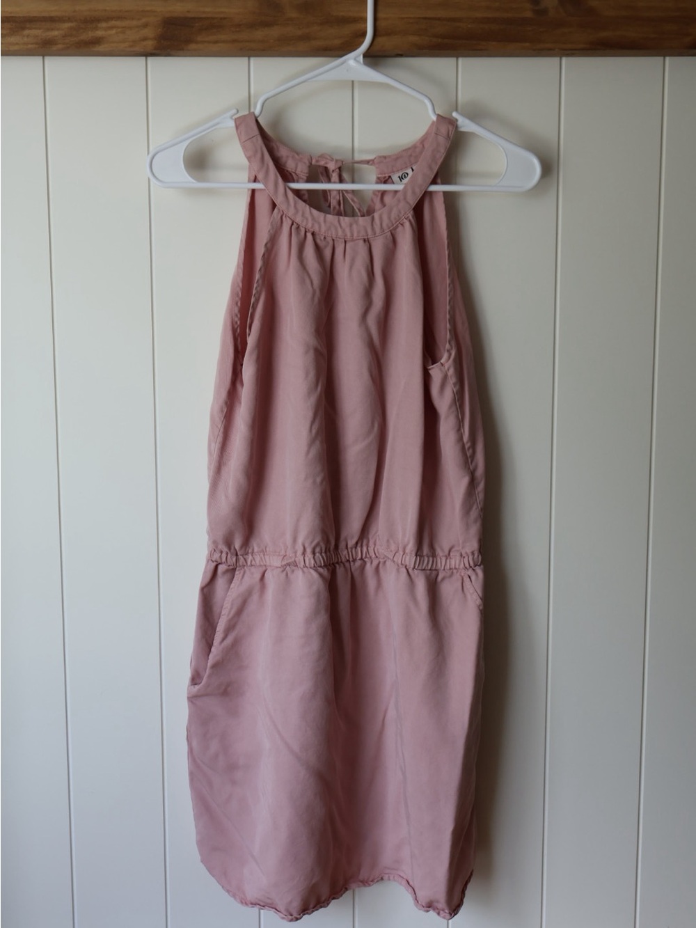 Ten Tree Organic Cypress Dress Women's S Halterneck Summer Dress Mauve Summer